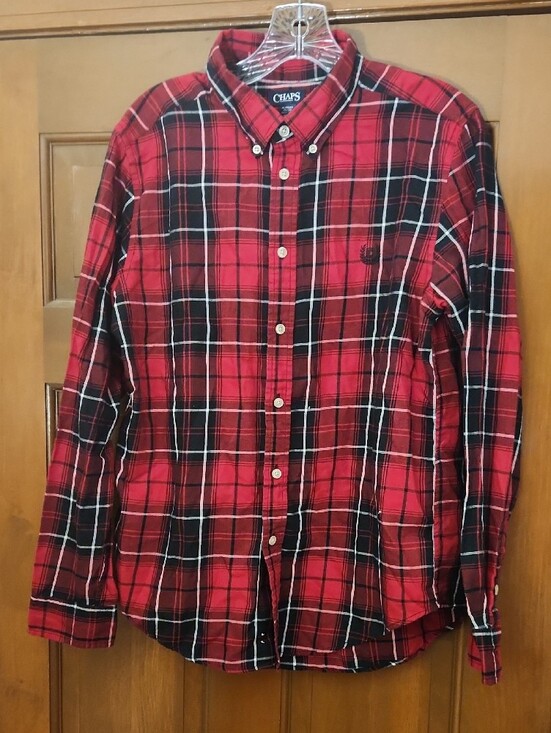 Chaps Other - Chaps Red and Black Plaid Button-Down Shirt